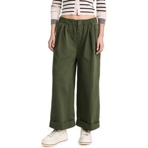 Free People After Love Cuff Pants Green Medium